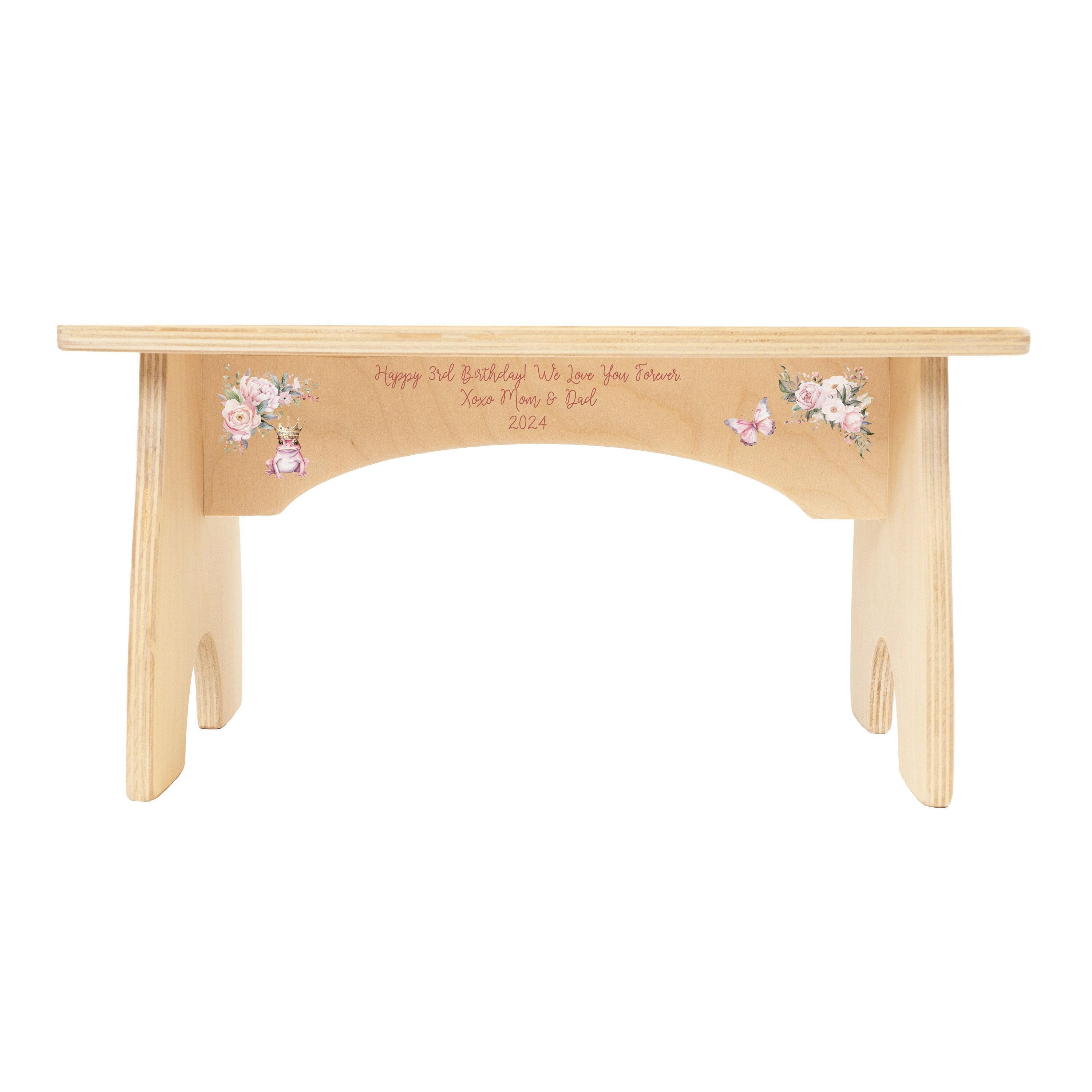 Princess Stool Princess Step Stool, Personalized Stool for Girls, Princess Birthday ...