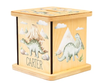 Dinosaur Piggy bank, Christmas Gifts For Boys, Personalized Baby Boy Gift, Coin Bank, Dinosaur Birthday, Kids Piggy Bank, Custom Money Box