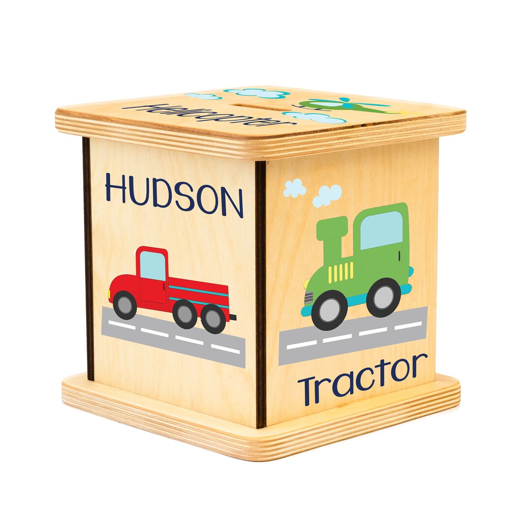 Piggy Bank for Boy, Easter Gifts for Baby Boy, Wooden Piggy Bank, New