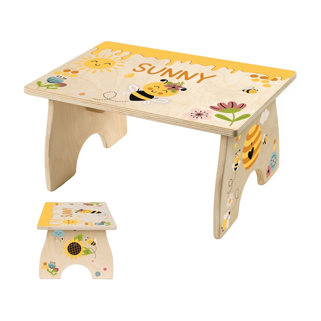 Bee Toddler Step Stool, Step Stool for Kids, Personalized Childrens ...