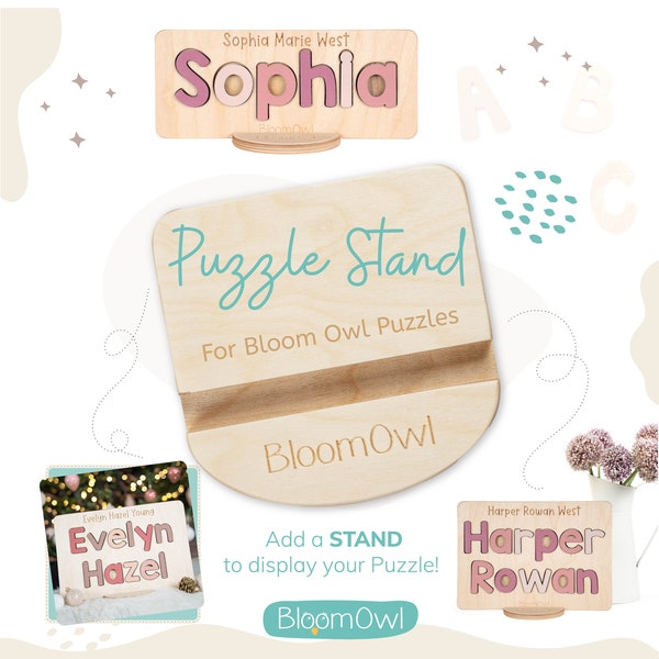 Puzzle Stand for BloomOwl Wooden Name Puzzles