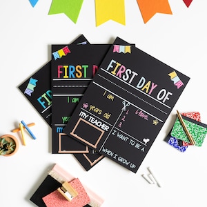 First Day of School Sign, Back To School Sign, Kindergarten Chalkboard Sign