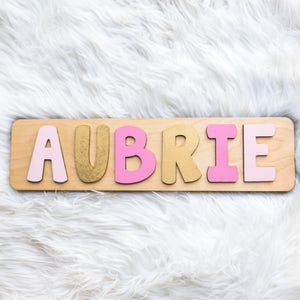 Custom Name Puzzle, Personalized Gift for Girl, Valentine's Day Gift, Easter Gifts, Wooden Toys, Toddler Gifts, Nursery Decor