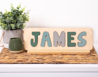 Wooden Name Puzzle, Easter Gifts, Gift for Kids, First Birthday Gift, Personalized Name Puzzle, New Baby Gift, Baby Shower, Puzzle for Kids