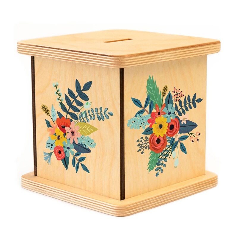 Floral Piggy Bank, Christmas Gifts for Girl, Flower Girl Proposal