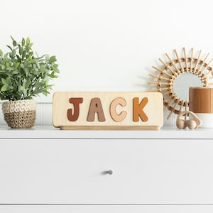 Custom Name Puzzle For Kids, Easter Gifts, Wooden Name Puzzle, Personalized Gift for Baby, Toddler Puzzle, Wooden Montessori Toys. image 5