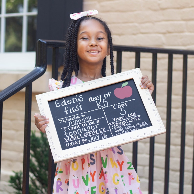 First Day of School Sign, First and Last Day of School Sign, Back to School Sign, School Board, Kindergarten Sign, Preschool Sign, 1st Day image 9