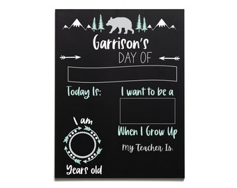 Last Day of School Chalkboard, First Day of Kindergarten, Last Day of Preschool Sign, Personalized School Sign