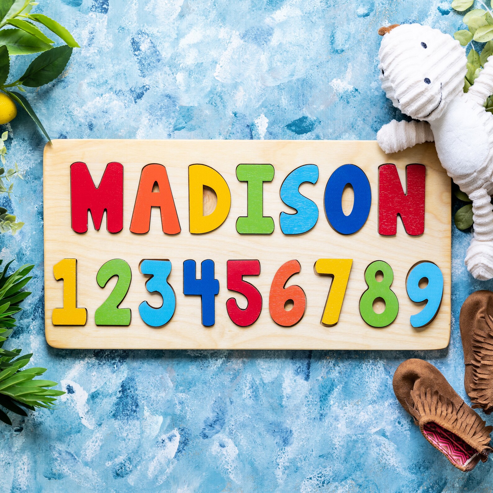 Wooden Name Puzzle for Toddler Personalized Easter Gift for Etsy