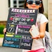 First Day of School Sign, Real Reusable First Day of School Chalkboard for Girl or Boy, Kindergarten, Preschool