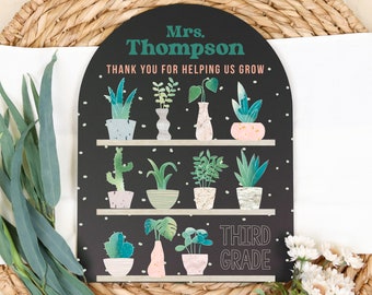 Cadeaux de remerciement pour les enseignants, décoration de salle de classe de plantes succulentes, nom de l'enseignant pour la semaine des enseignants, cadeaux personnalisés pour l'enseignant