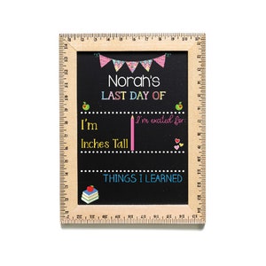 First Day of School Sign, First Day of Kindergarten, 1st Day of Preschool, Back to School Board, Reusable School Sign, Chalkboard image 10