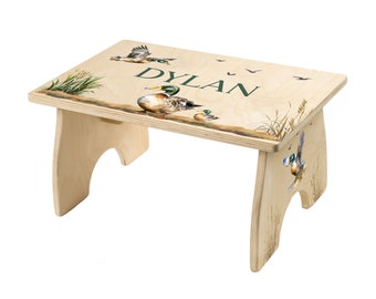 Toddler Step Stool, Mallard Duck Stool for Kids, Personalized