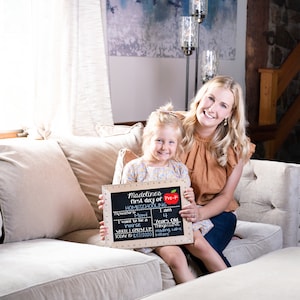 First Day of School Sign, 1st Day of School, First and Last Day, Back to School Chalkboard, 1st Day of Kindergarten, Preschool, Reusable image 3