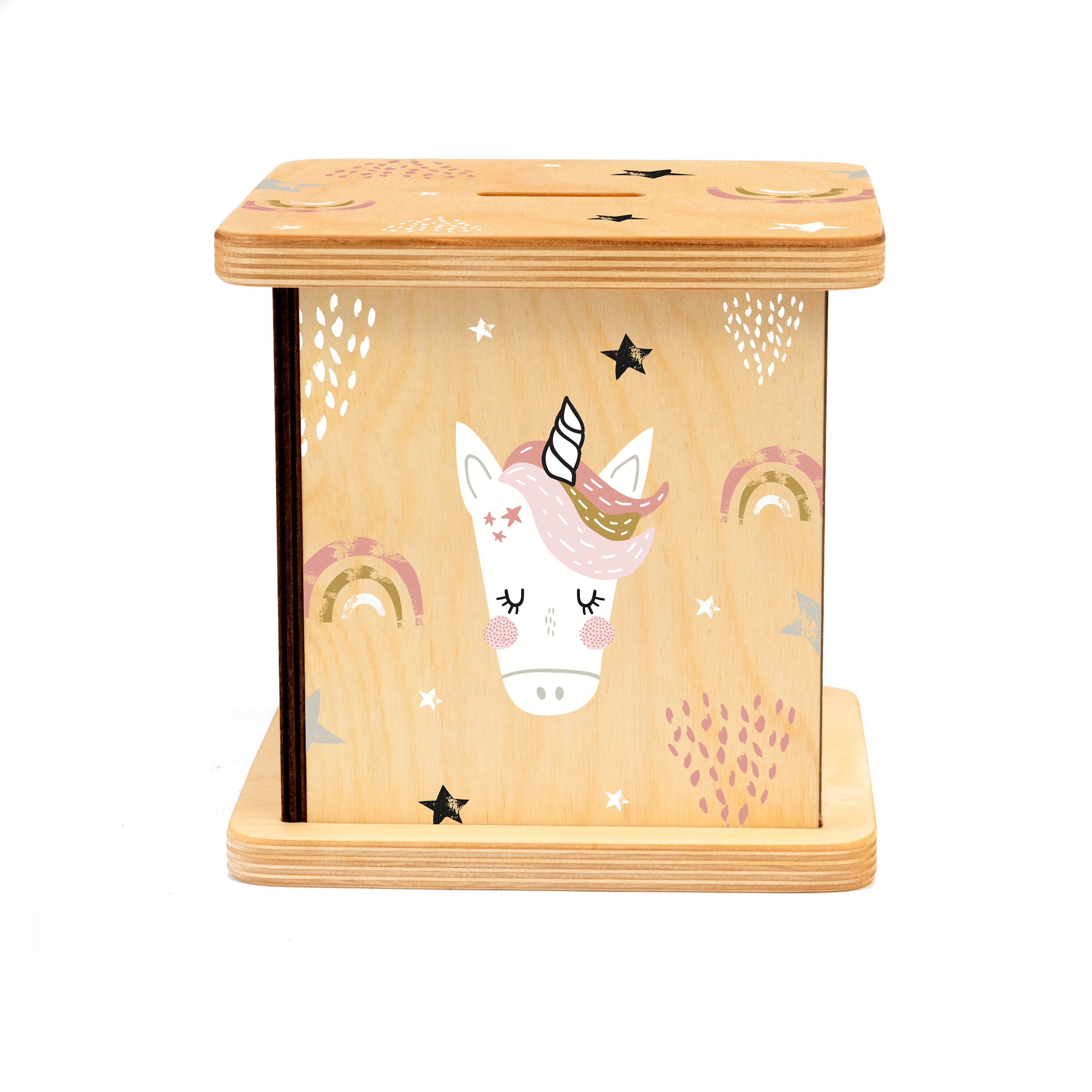 Personalized Piggy Bank Unicorn Coin Bank for Girl Rainbow Etsy