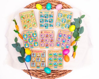 Easter Tic Tac Toe, Easter Basket Stuffer, Easter Gift for Kids, Basket Fillers, Wooden Kids Game, Personalized Gift For Girls, For Boys