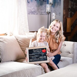 First Day of School Sign, First Day Last Day of School Chalkboard, First and Last Day, Back to School, 1st Day of Kindergarten, Preschool image 2