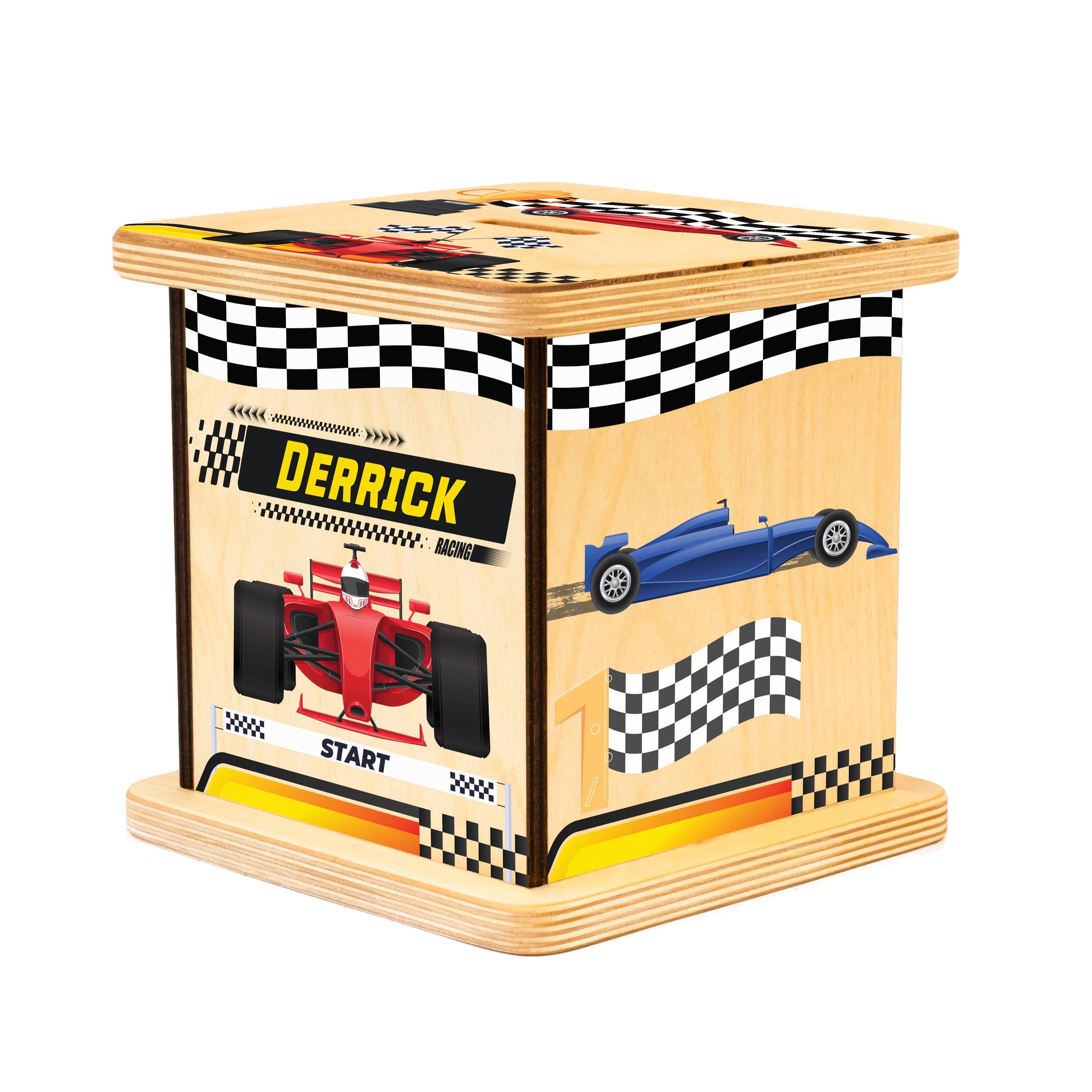 Race Car Piggy Bank - Etsy