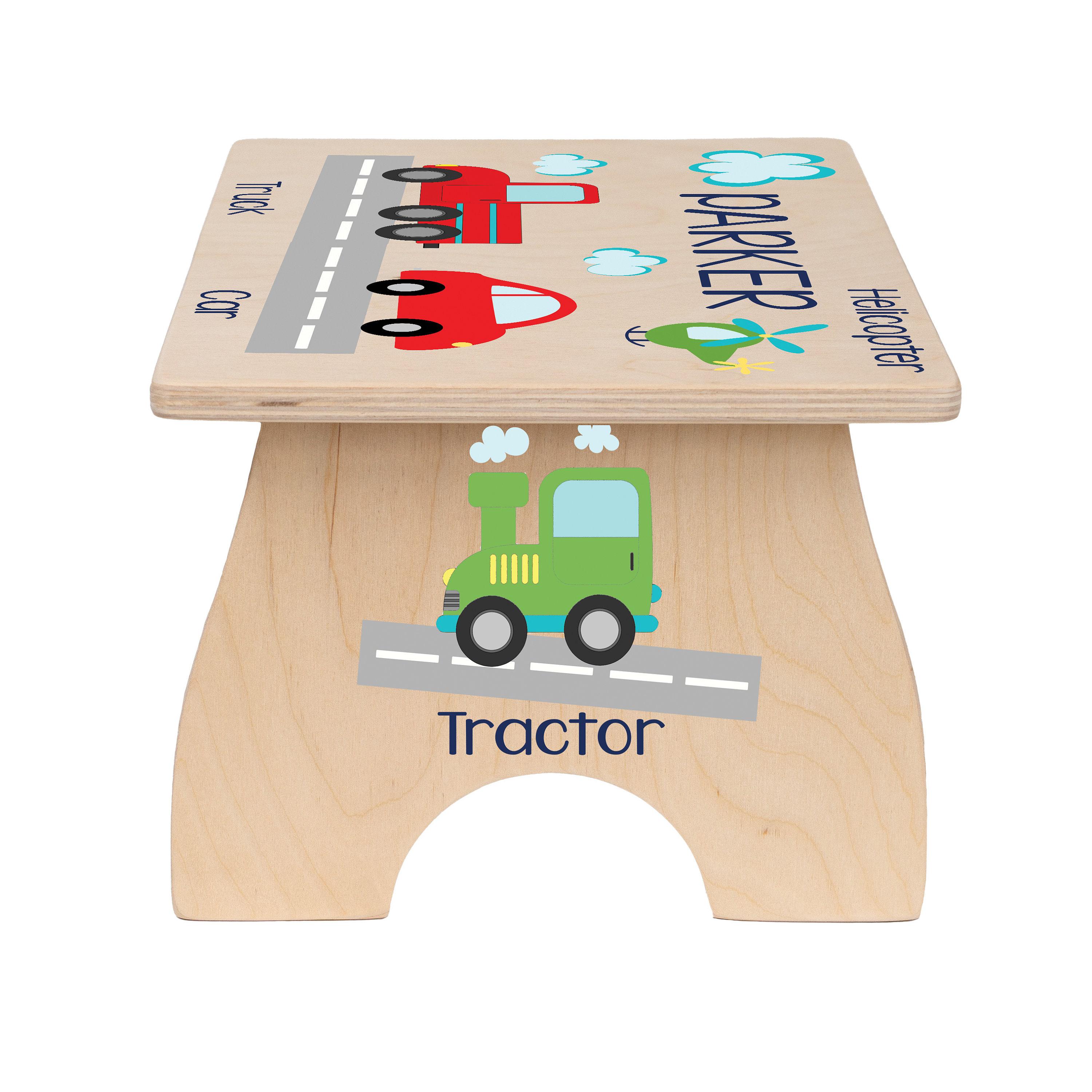 Toddler Step Stool, Truck Step Stool for Kids, Personalized