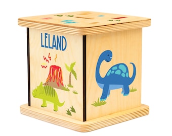 Dinosaur Piggy bank, Christmas Gifts For Boys, Personalized Baby Boy Gift, Coin Bank, Dinosaur Birthday, Kids Piggy Bank, Custom Money Box