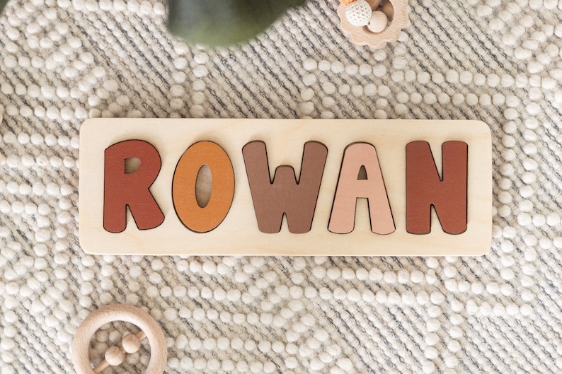 Wooden Name Puzzle, Valentine's Day Gift, Easter Gifts, Personalized Gift for Kids, Toddler Toys, New Baby Gift, Custom Name Puzzle image 8