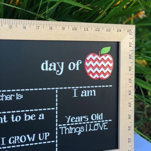 First Day of School Sign, First Day Last Day of School Chalkboard, First and Last Day, Back to School, 1st Day of Kindergarten, Preschool Chevron Apple