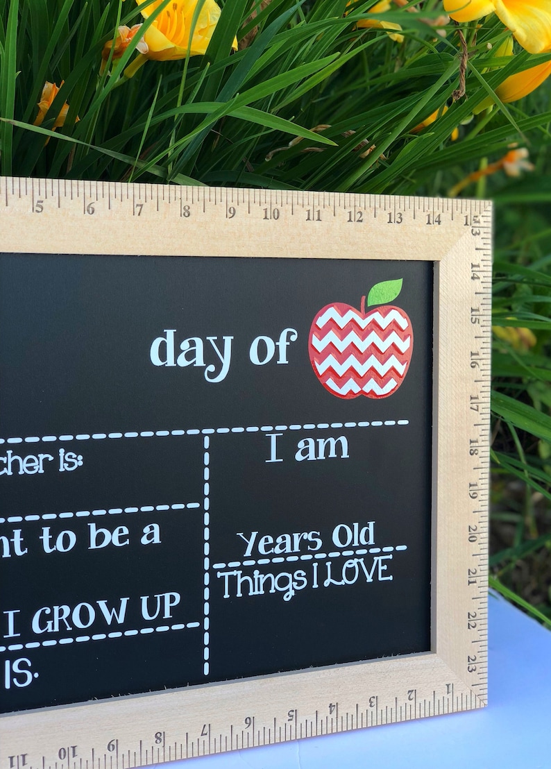 First Day of School Sign, First Day Last Day of School Chalkboard, First and Last Day, Back to School, 1st Day of Kindergarten, Preschool Chevron Apple