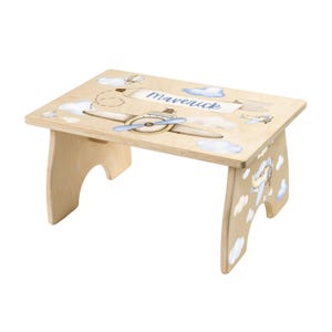 Airplane Step Stool for Kids, Toddler Step Stool, Wooden Personalized Childrens Stool, Montessori Furniture, Easter Gift for Kids, Bathroom
