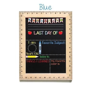 First Day of School Sign, First Day of Kindergarten Sign, 1st Day of Preschool, Back to School Chalkboard, Reusable, First and Last Day Sign image 7