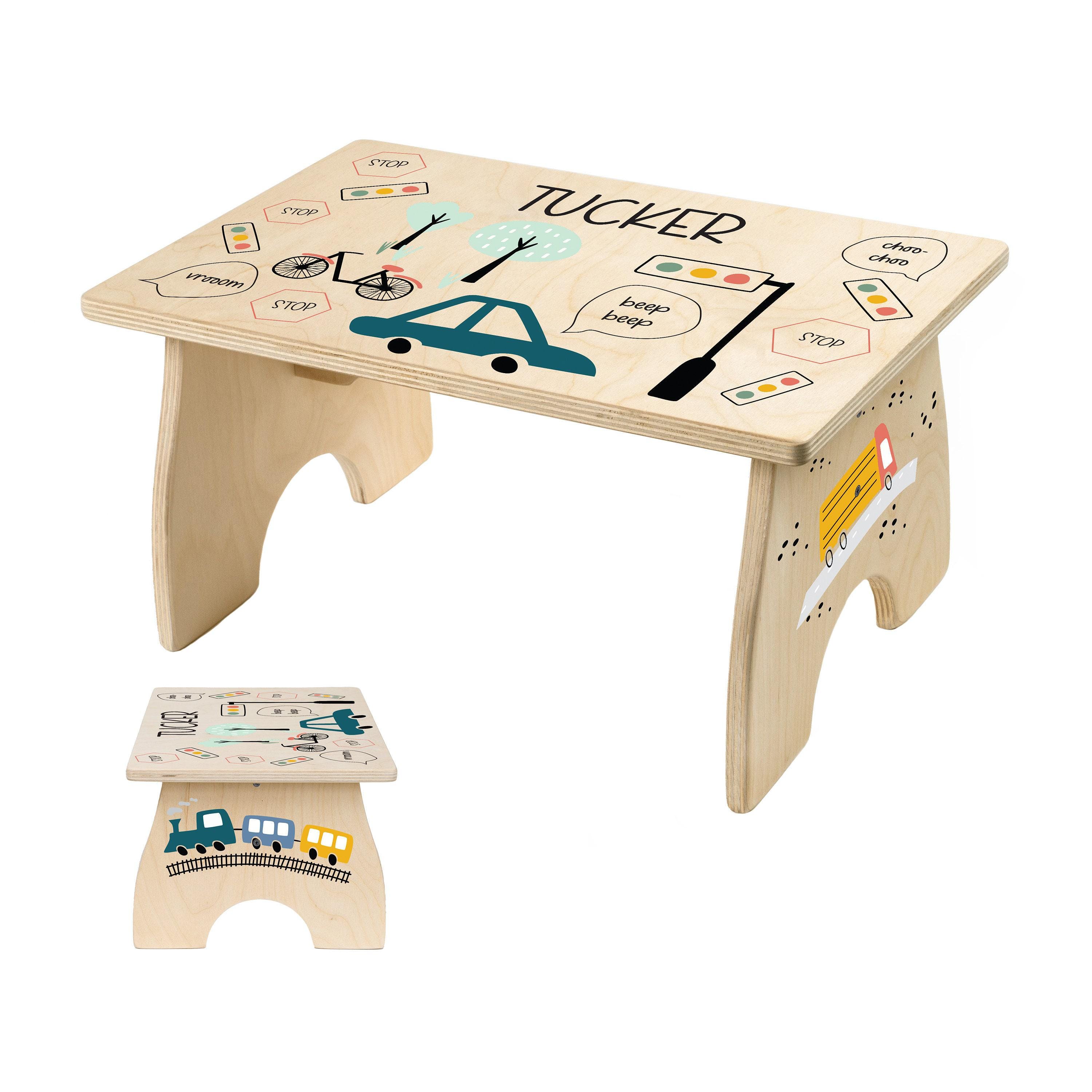 Car Toddler Step Stool, Step Stool for Kids, Personalized
