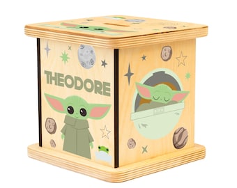Green Alien Piggy Bank, Personalized Coin Bank, Easter Gifts, First Birthday, Custom Money Box, Space Creature Birthday, Christmas Gifts