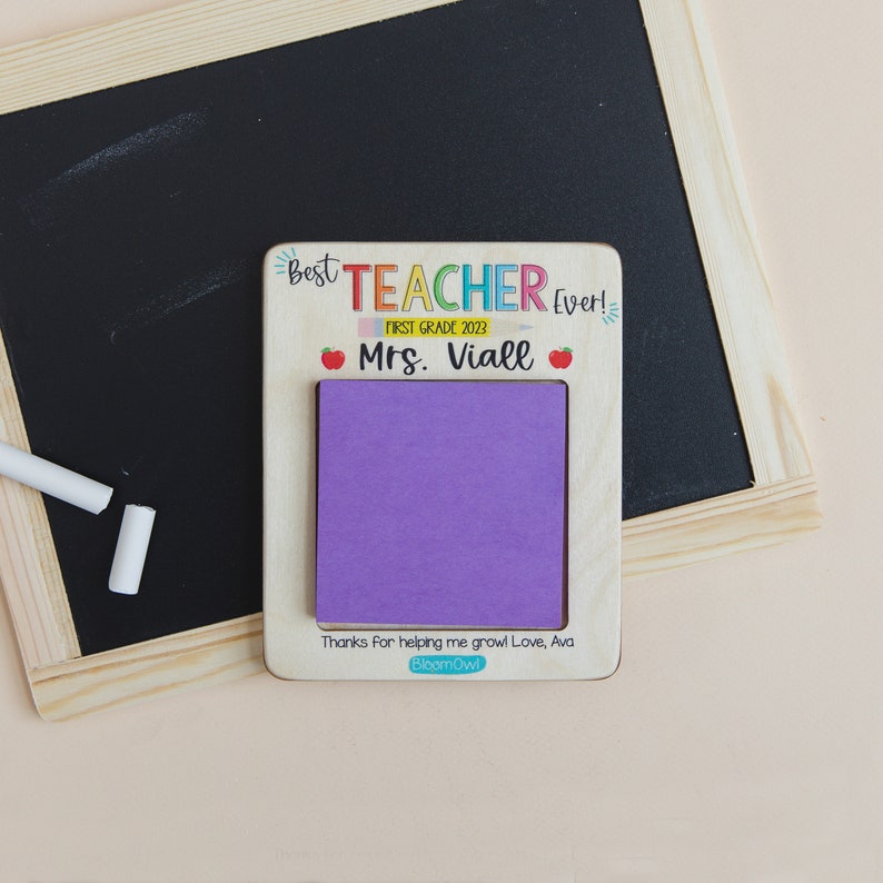 Teacher Appreciation Gifts, Sticky Note Holder, Post it Holder, Personalized Teacher Gifts, End of Year Gift for Teacher image 8