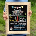 First Day of School Sign, First Day of Kindergarten Sign, 1st Day of Preschool, Back to School Chalkboard, Reusable School Sign, 1st Day