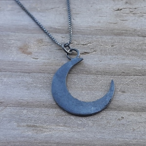 Dark Crescent Moon Goddess Necklace | Hekate Witch Jewelry | Witch Goddess Necklace | Wiccan Pagan Goddess Jewelry | Gift for Witch