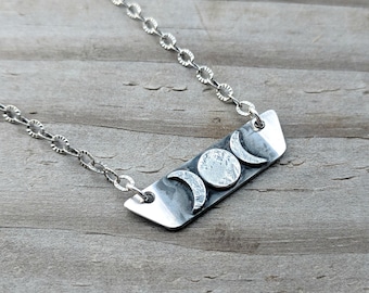 Triple Moon Goddess Necklace | Witch, Wiccan, and Pagan Goddess Jewelry | Gift for Witch