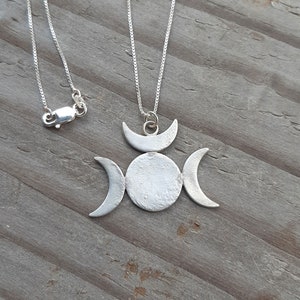 Triple Moon Goddess And Horned God Pendant Witch Jewelry Witch 