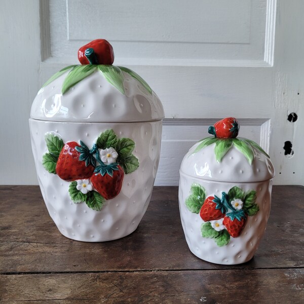 Strawberry Cookie Jar Etsy
