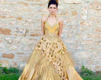 Gold Princess Wedding Dresses