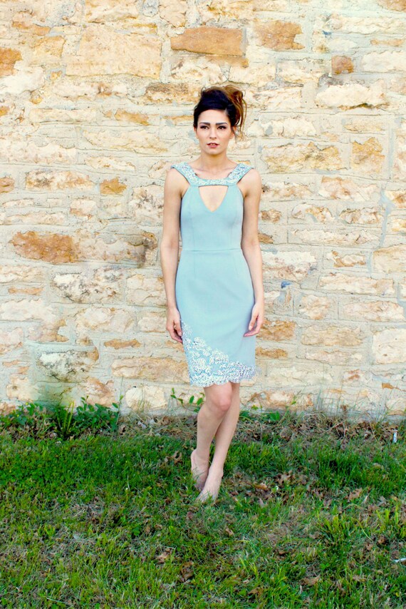 light grey pencil dress Talita Cady Pencil Dress main image 1