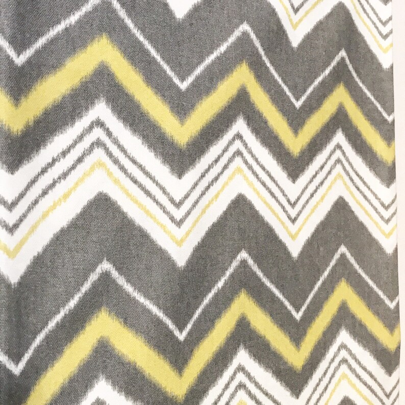 Gray and Yellow Designer Chevron Fabric by the yard Etsy
