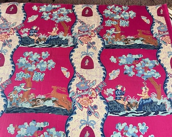 Italian Toile Fabric: Elegant Upholstery Drapery, Country French Tuscan Decor