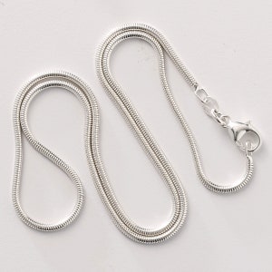 Sterling silver chain - 24" snake chain