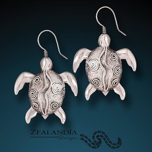 Sterling Silver Turtle Earrings, Turtle Jewelry