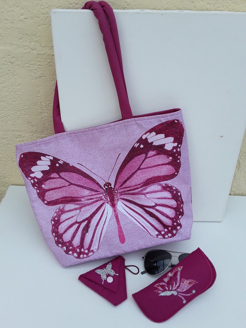 pink butterfly bag