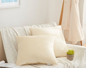 Velvet Throw Pillow Cover, Velvet Pillow Cover, Velvet Throw Pillow, Pillow Covers, Velvet Pillow, Velvet Cushion Cover, Pillow Covers-Ivory
