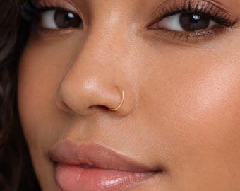 Fake Nose Ring, No Piercing Needed, 925 Sterling Silver Faux Nose Rings, Minimalist Clip On Nose Cuff, Quality Body Jewelry • Hypoallergenic