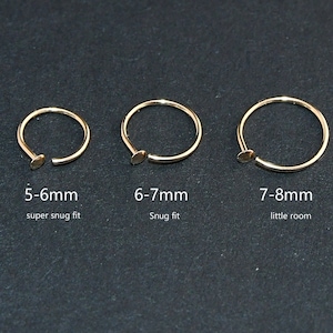 Snug fitting deals nose ring hoop