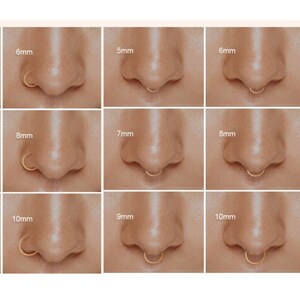 Cute Septum Ring, Septum Ring Gold, Small Septum Ring, Thin Sterling Silver or Rose Gold Septum Hoop