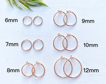 Small Hoop Earrings, Gold Huggie Hoop Earrings, Tiny Hoop Earrings, Cartilage Hoop, Nose Hoop, Tragus Hoop, Mini Hoops