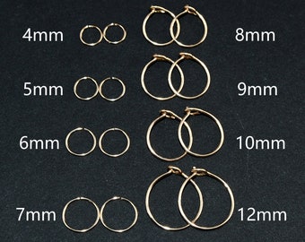 Small Hoop Earrings,Tiny Gold Huggie Hoops,Cartilage Hoop,Mini Gold Hoops,14k Gold Filled Huggie Hoop Earrings, Tragus Helix Hoop Eearring